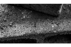 black dense concrete blocks stacked on each other