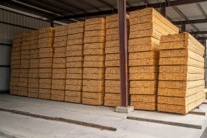 stacks of timber