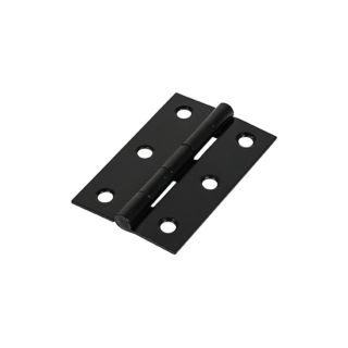 75x50 Butt Hinge Fixed Pin BLACK (pair) 434329P