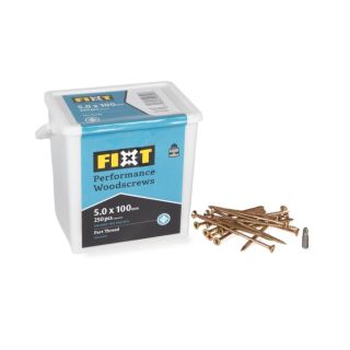 5.0 x 100  Fixt Performance Wood Screw (TUB 250) FIXT5100PB