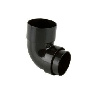 68mm Round Downpipe 92.5° Bend Black BR208B