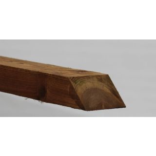 BROWN TREATED FENCE POST 100X100 WEATHERED TOP 2400mm