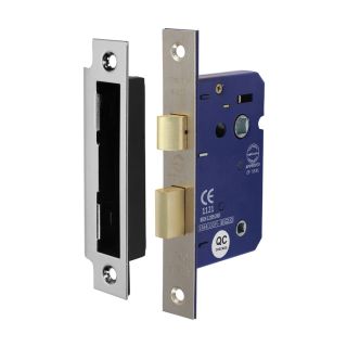 Bathroom Lock Satin Nickel 65mm   675359