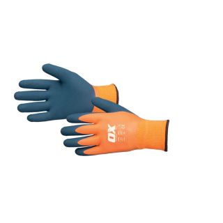 OX WATERPROOF THERMAL LATEX GLOVE SIZE 9