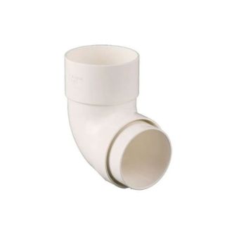 68mm Round Downpipe 92.5° Bend White BR208W