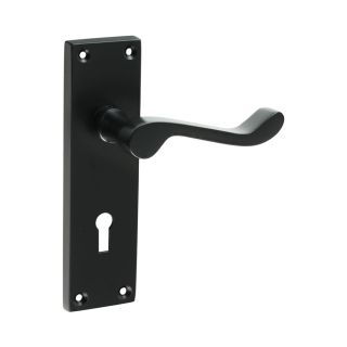 Victorian Scroll Lock Handle MB   200161