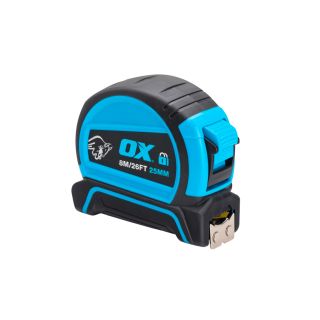 OX PRO DUAL AUTO LOCK TAPE MEASURE 8M