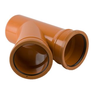 110mm Double Socket Junction 45deg Code 5111 Branch PVC