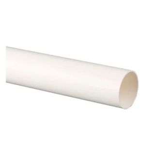 68mm x 4m P/E (Plane End) Round Downpipe White BR203W