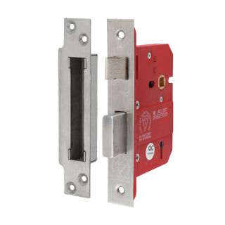5 Lever Sashlock SS Satin 78mm   BS CE   675952