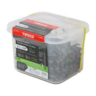 6.7x150 IN-DEX TIMBER SCREW GREEN 250 Per Box 150INLT