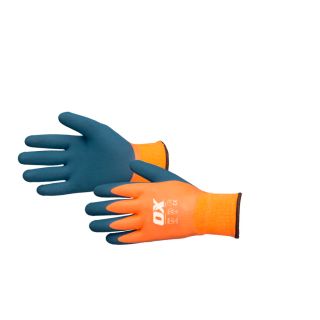 OX WATERPROOF LATEX GLOVE SZ 9