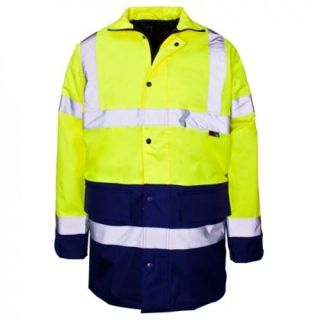 Xpert Hi-Vis 2 Tone Parka Jacket Yellow/Navy S - ST3541