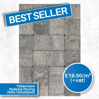 Tobermore Pedesta 200x100x50mm Slate (14.40m² per pack)
