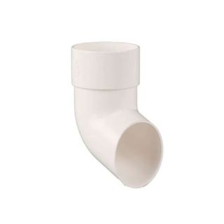 68mm Round Downpipe Shoe White BR216W
