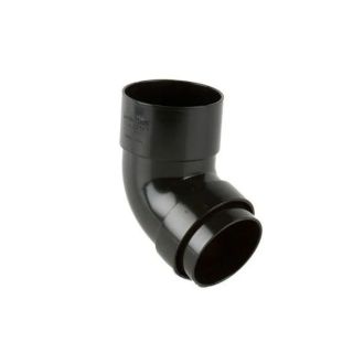 68mm Round Downpipe 112.5° Bend Black BR209B 
