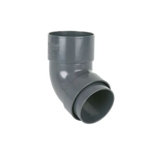 68mm Round Downpipe 112.5° Bend Anthracite Grey BR209AG