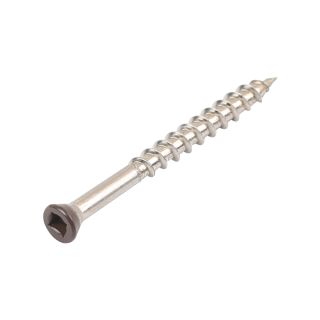 U/SHIELD COLOUR HEADED SCREWS WALNUT 100NO/PACK