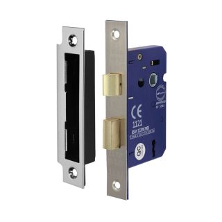 3 Lever Sashlock Satin Nickel 65mm   675321