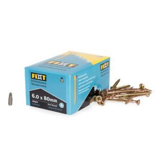 6.0 x 80  Fixt Performance Wood Screw FIXT60X080CP  (100)