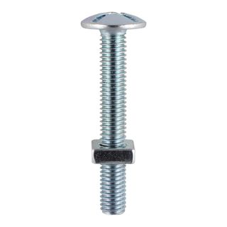 M6x12 ROOFING BOLT & SQ NUT 14no. Per Pack 0612RBP