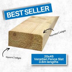 20 x 45 Green Treated Fence Batten (Dressed 2 Edge, Rounded 2 Edge)