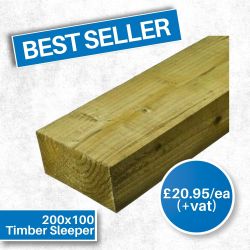Green Treated Timber Sleeper 200 x 100 x 2.4mtr FSC