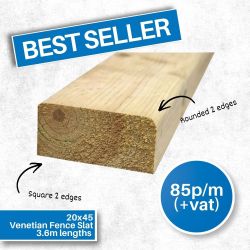 20 x 45 Green Treated Fence Batten (Dressed 2 Edge, Rounded 2 Edge)